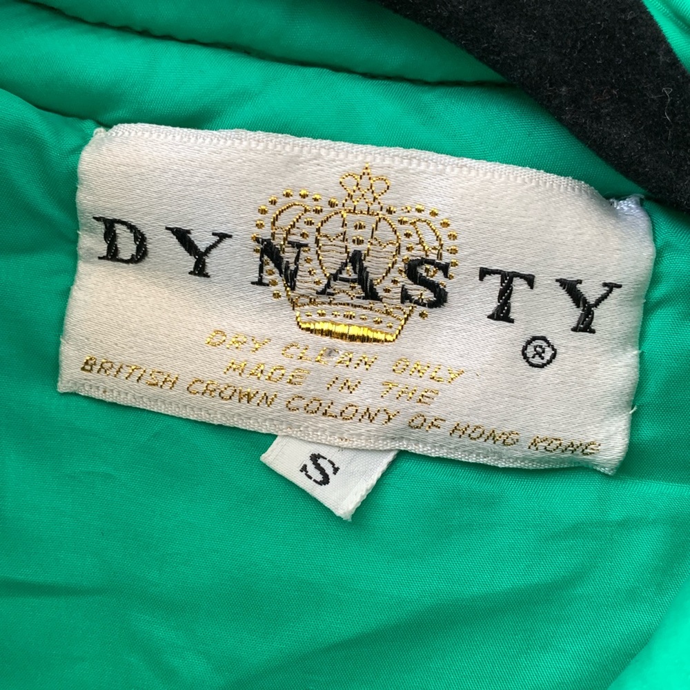 Vintage Dynasty Green Koi Coat Jacket Duster - Picture 3 of 5